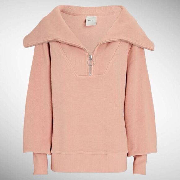 Varley Vine Half-Zip Pullover in Mahogany Rose Size XS - Picture 4 of 10